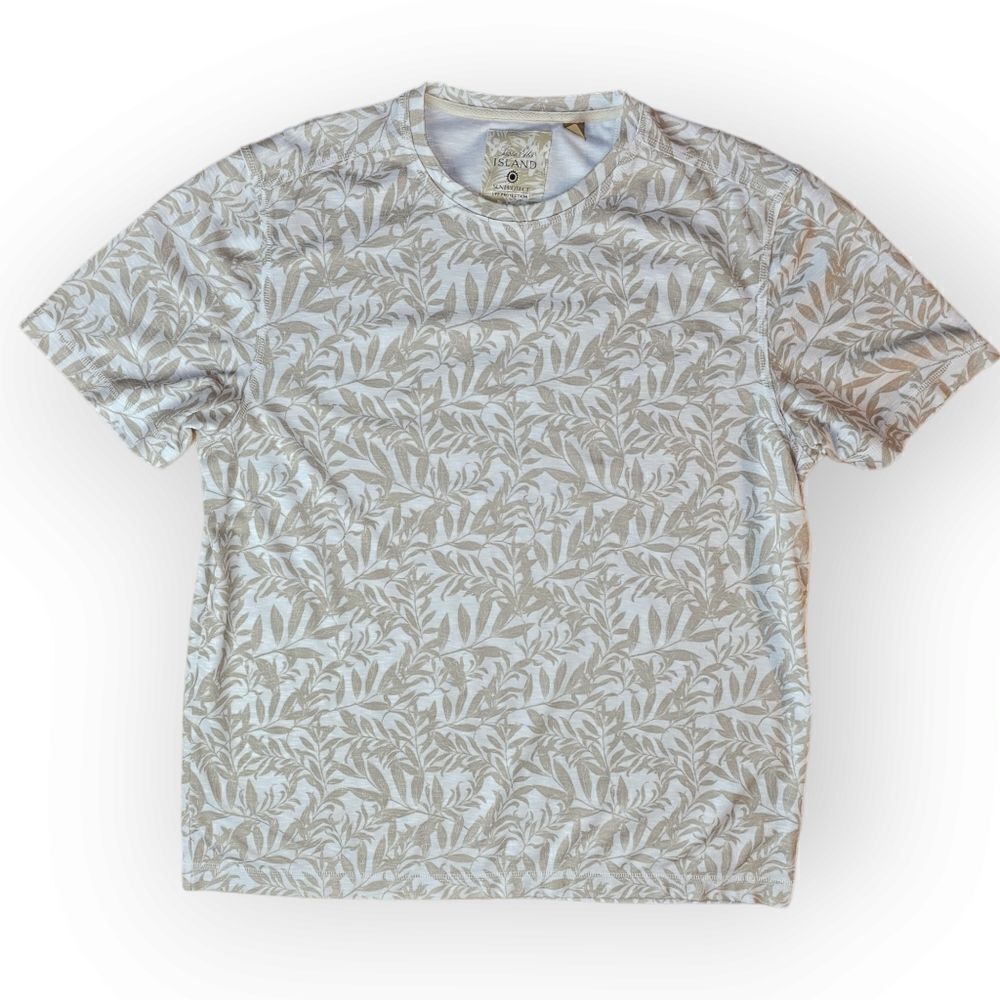 ✨ Tasso Elba Island Cabana T-Shirt – Beige | Size Large | EUC 🌴☀️